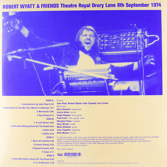 Robert Wyatt - Theatre Royal Drury Lane 8th September 1974 (2xVINYL+CD) | Near Mint (NM) Near Mint (NM)