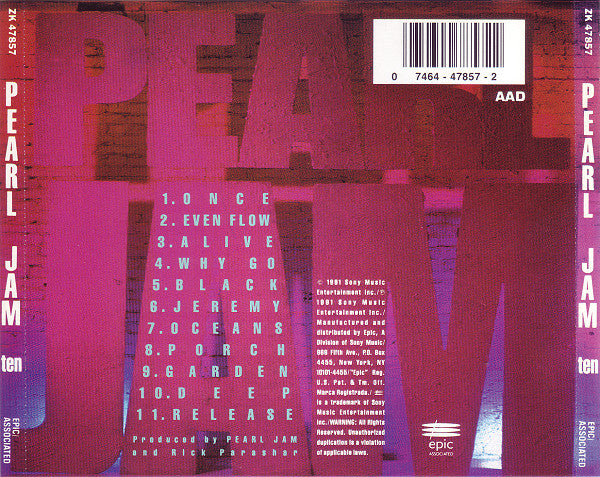 Pearl Jam - Ten (CD) | Near Mint (NM or M-)