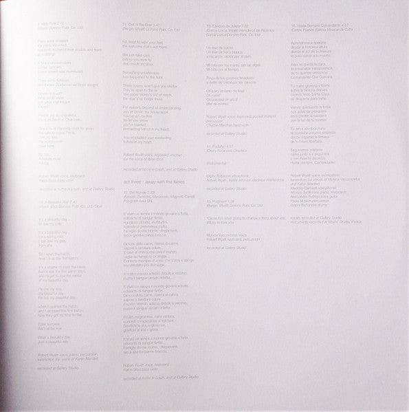 Robert Wyatt - Comicopera (2xVINYL) | Near Mint (NM) Near Mint (NM)