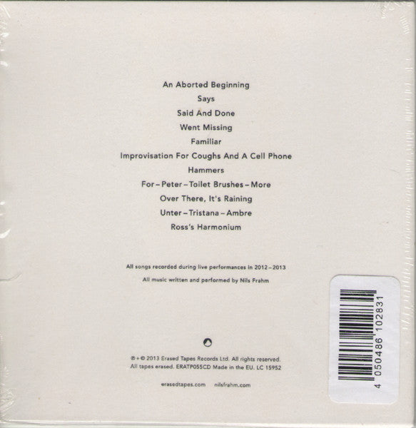 Nils Frahm - Spaces (CD) | Mint (M) Mint (M)