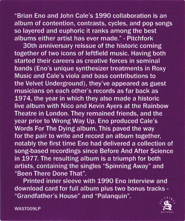 Wrong Way Up (30th Anniversary) | Mint (M) Mint (M)