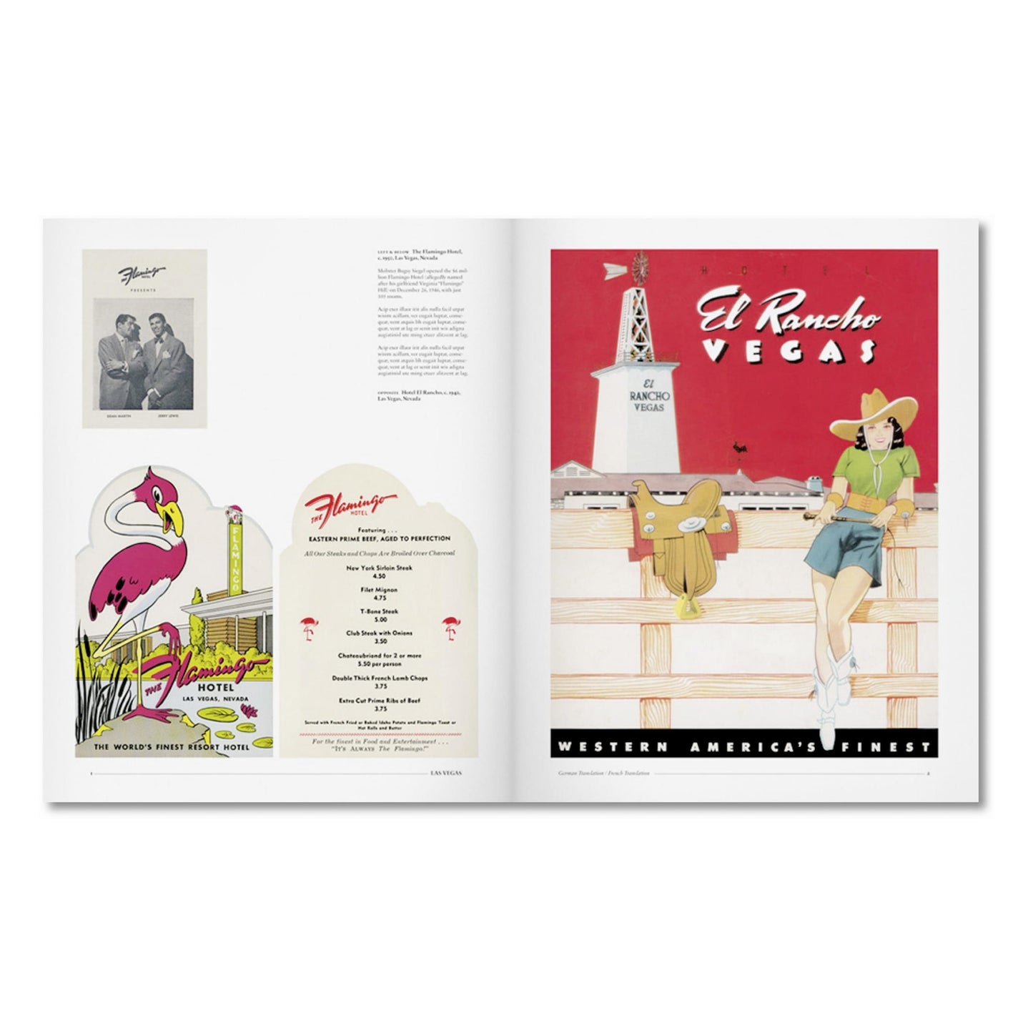 Menu Design in America (German, French, English)