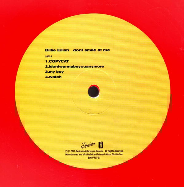 Dont Smile At Me (RED VINYL) | Mint (M) Mint (M)