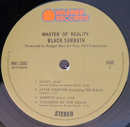 Black Sabbath - Master Of Reality (VINYL) | Mint (M) Mint (M)