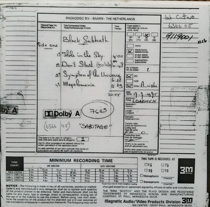 Sabotage (VINYL) | Mint (M) Mint (M)