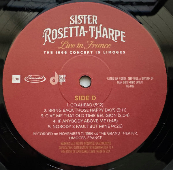 Sister Rosetta Tharpe - Live In France: The 1966 Concert In Limoges (VINYL RSD) |