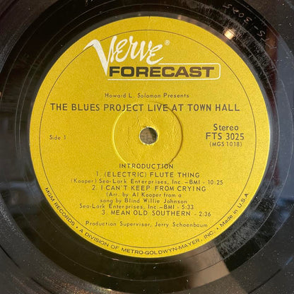 The Blues Project - Live At Town Hall (VINYL) | Excellent+ (EX+) Very Good Plus (VG+)