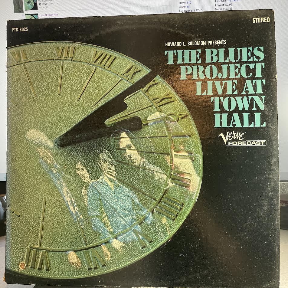The Blues Project - Live At Town Hall (VINYL) | Excellent+ (EX+) Very Good Plus (VG+)