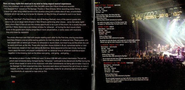 Gov't Mule - The Deepest End (Live In Concert) ( 2xCD, DVD) | Excellent+ (EX+) Excellent+ (EX+)