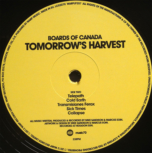 Boards Of Canada - Tomorrow's Harvest (2x VINYL) | Mint (M) Mint (M)