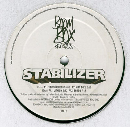 Stabilizer - Electrophobic (12" VINYL) | Very Good Plus (VG+) Generic