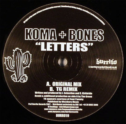 Letters (12" VINYL) | Very Good Plus (VG+) Generic