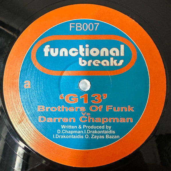Brothers Of Funk - G13 (12" VINYL) | Very Good Plus (VG+) Very Good Plus (VG+)