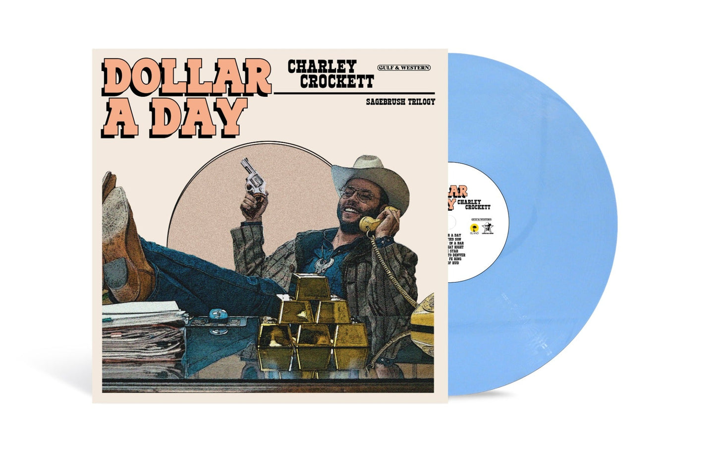 Charley Crockett - Dollar A Day (Indie Exclusive) [Pale Cornflower Blue Vinyl] | Mint (M) Mint (M)