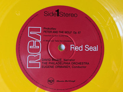 David Bowie & The Philadelphia Orchestra - Peter And The Wolf / Young Person's Guide To The Orchestra (YELLOW VINYL) | Mint (M) Mint (M)