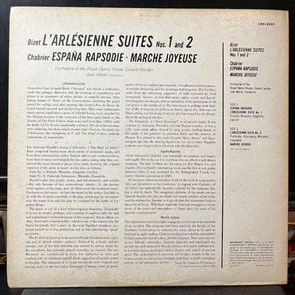 Georges Bizet - L'Arlésienne Suites 1 And 2 / España Rapsodie / Marche Joyeuse (VINYL) | Excellent+ (EX+) Excellent+ (EX+)