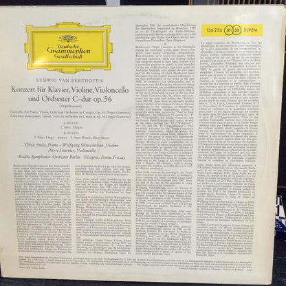 Ludwig van Beethoven - Géza Anda, Wolfgang Schneid - Tripelkonzert (VINYL) | Excellent+ (EX+)