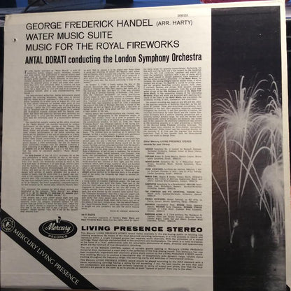 Georg Friedrich Händel - Handel-Harty: Water Music Suite / Music For The Royal Fireworks (VINYL) | Excellent+ (EX+) Near Mint (NM)
