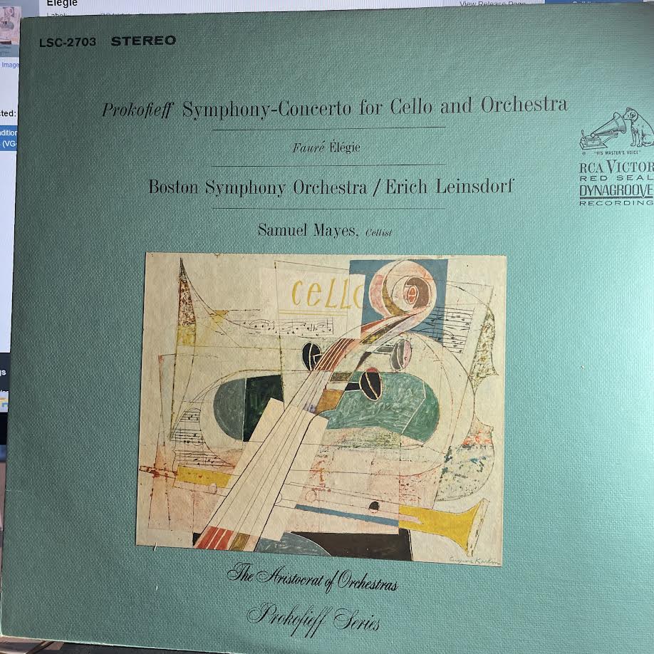 Sergei Prokofiev - Symphony-Concerto For Cello And Orchestra / Élégie (vinyl) | Excellent (EX) Near Mint (NM)
