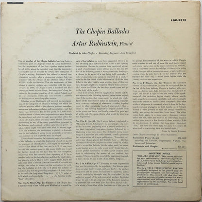 Frédéric Chopin - The Chopin Ballades (VINYL) | Excellent (EX) Excellent+ (EX+)