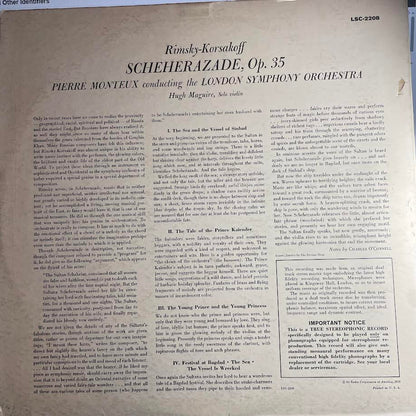 Nikolai Rimsky-Korsakov - Scheherazade (VINYL) | Excellent (EX) Excellent (EX)