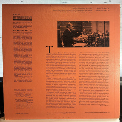 Gustav Mahler - Symphony No. 1 (VINYL) | Excellent (EX) Excellent+ (EX+)