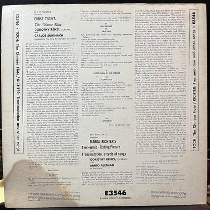 Dorothy Renzi - The Chinese Flute / Transmutation / The Hermit / Fishing Picture (VINYL) | Excellent (EX) Very Good (VG)