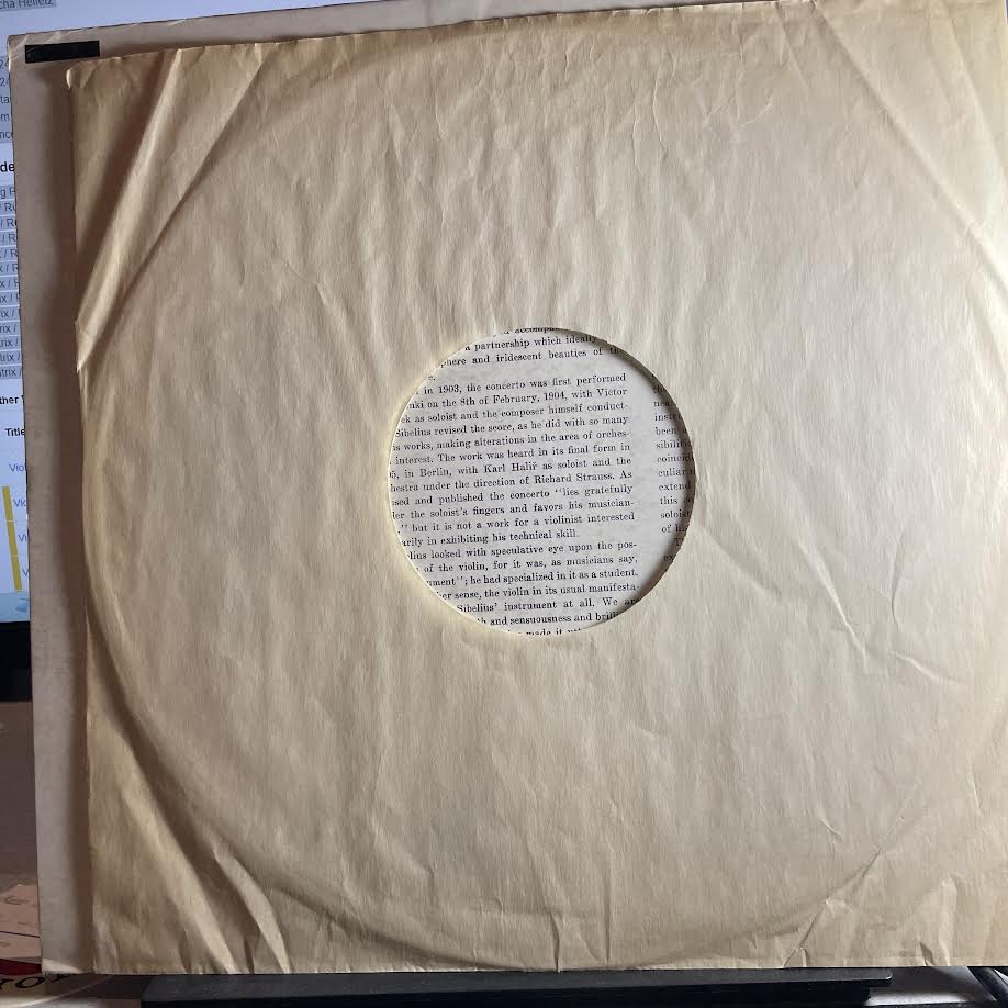 Jascha Heifetz - Violin Concerto (VINYL) | Excellent (EX) Excellent (EX)