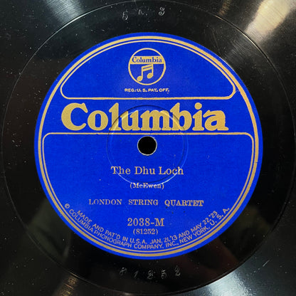 london string quartet - THE DHU LOCH / QUARTET IN E FLAT MENDELSSOHN (78RPM 10") COLUMBIA 2038 | Generic