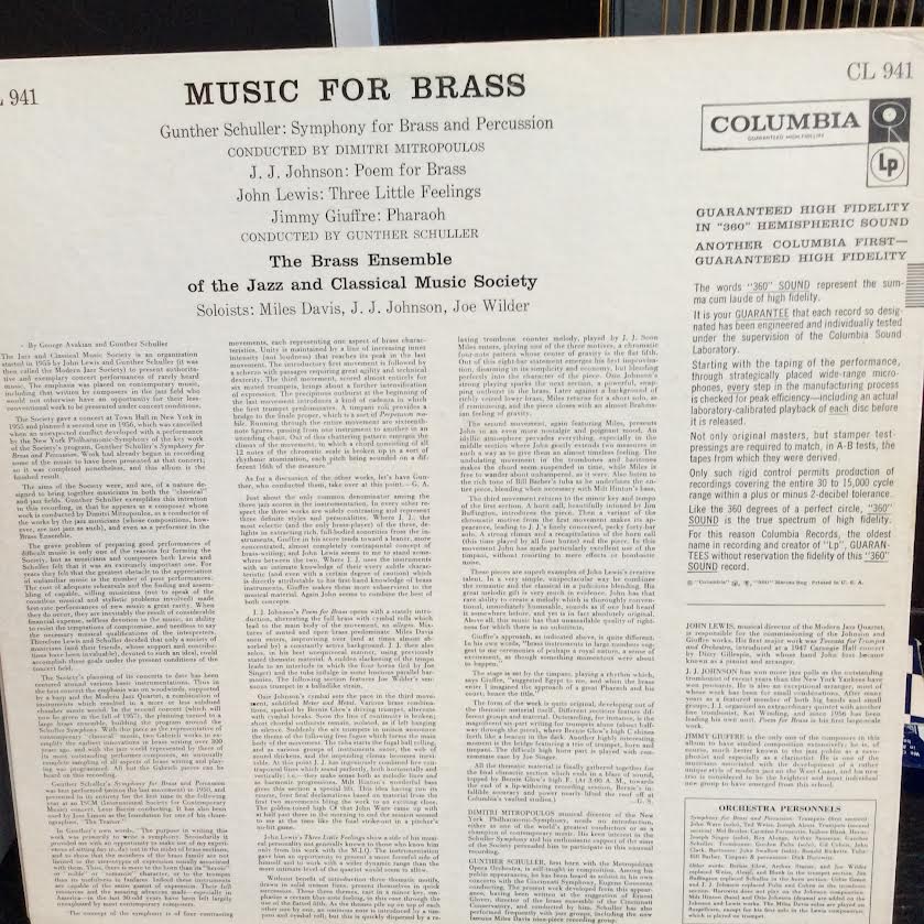 Brass Ensemble Of The Jazz And Classical Music Soc - Music For Brass (VINYL) | Near Mint (NM or M-)