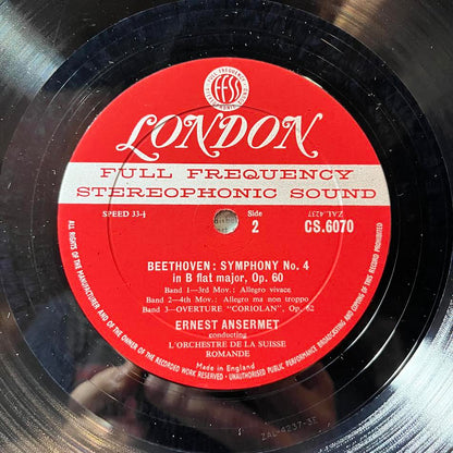 Ludwig van Beethoven - Symphony No. 4 In B Flat Major Opus 60 + Overture "Coriolan" Op. 62 (VINYL) | Near Mint- (NM-) Near Mint- (NM-)