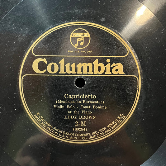 Eddy Brown (2) - MIGNON : ENTR'ACTE GAVOTTE / CAPRICIETTO (78RPM 10") | Near Mint- (NM-) Generic