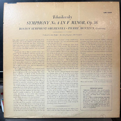 Pyotr Ilyich Tchaikovsky - Symphony No. 4 (VINYL) | Near Mint (NM or M-) Excellent+ (EX+)