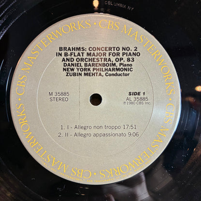 Johannes Brahms - Piano Concerto No. 2 (VINYL) | Near Mint (NM or M-) Excellent+ (EX+)