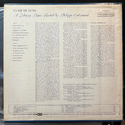Claude Debussy - Clair De Lune (A Debussy Piano Recital By Philippe Entremont) (VINYL) | Near Mint (NM) Excellent+ (EX+)