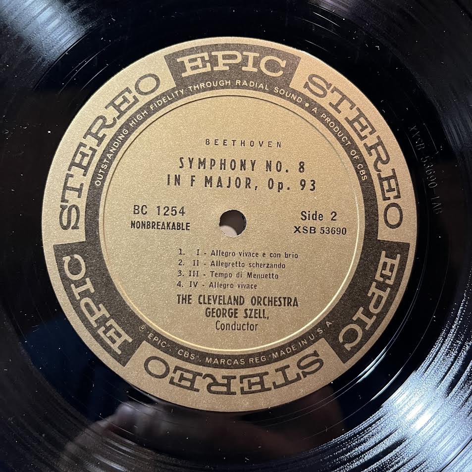 George Szell - Symphony No.4 In D Minor, Op.120 / Symphony No.8 In F Major, Op.93 (VINYL) | Near Mint (NM) Excellent+ (EX+)