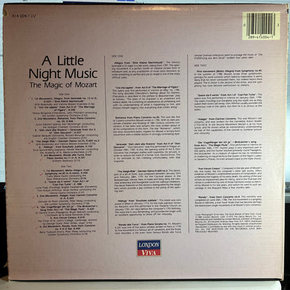 Vienna Mozart Academy - A Little Night Music, The Magic Of Mozart (VINYL) | Near Mint (NM or M-) Very Good Plus (VG+)