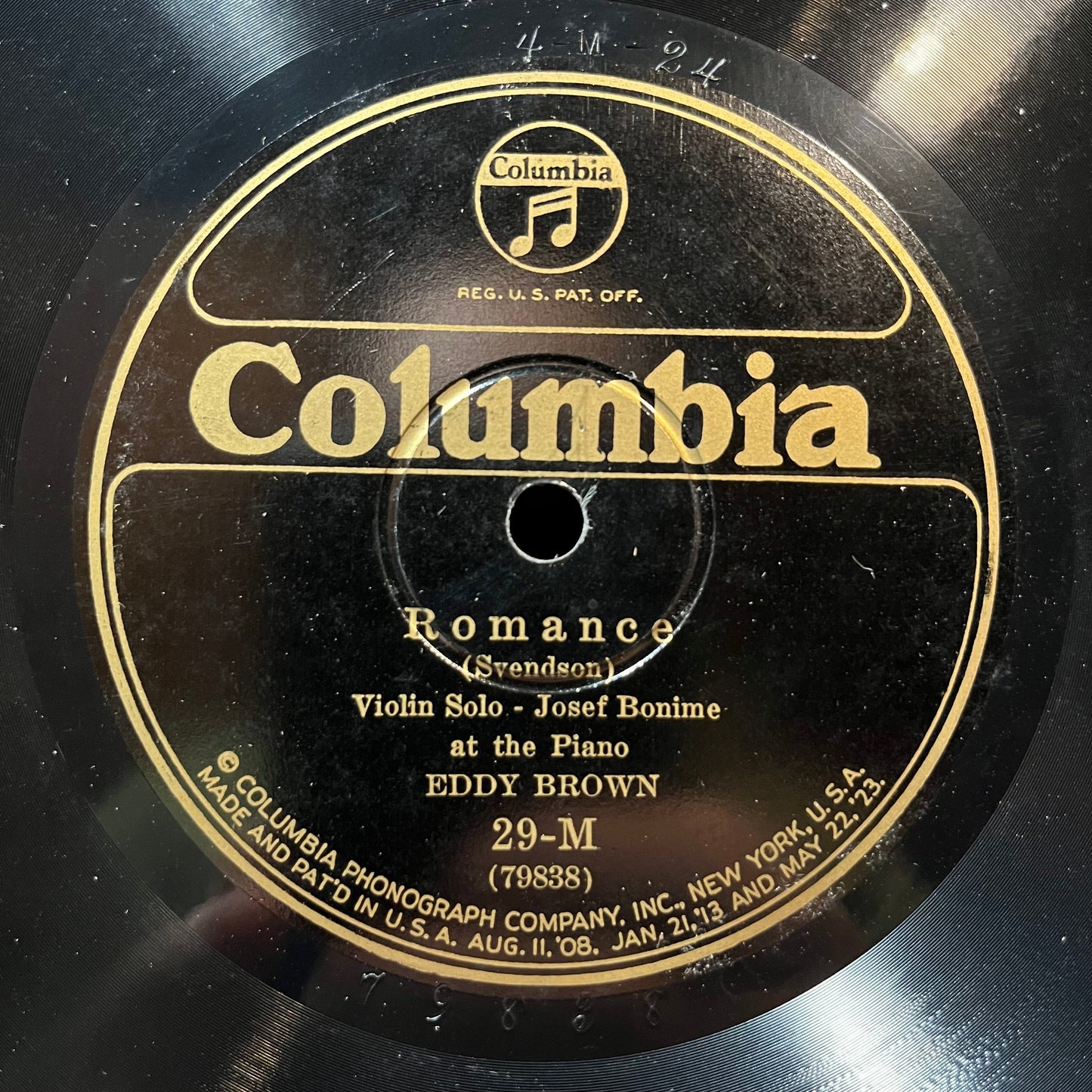 Eddy Brown (2) - MINUET / ROMANCE (78RPM 10") | Near Mint (NM or M-) Generic