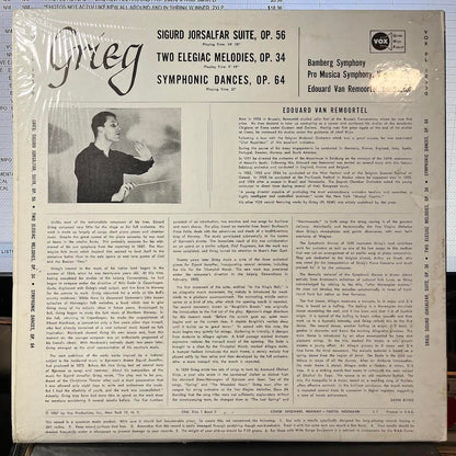 Edvard Grieg - Sigurd Jorsalfar Suite, Op. 56 | Two Elegiac Meolodies, Op. 34 | Symphonic Dances, Op. 64 (VINYL) | Near Mint (NM) Near Mint (NM)
