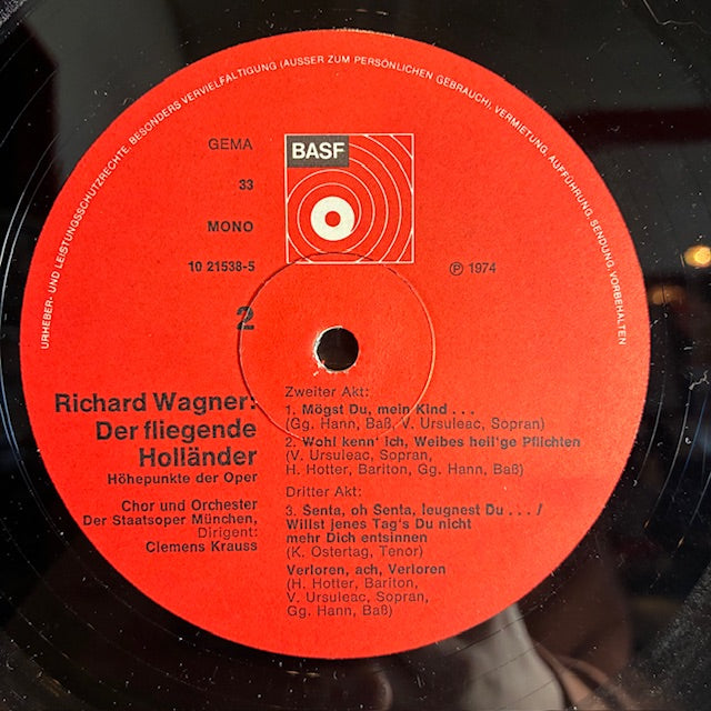Richard Wagner - Der Fliegende Hollander - Höhepunkte Der Oper (VINYL) | Near Mint (NM or M-)