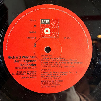 Richard Wagner - Der Fliegende Hollander - Höhepunkte Der Oper (VINYL) | Near Mint (NM or M-)