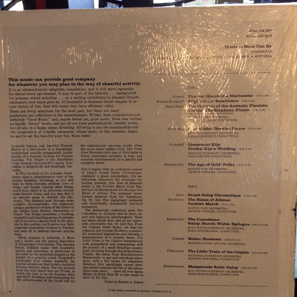 Various - Music To Have Fun By (VINYL) | Near Mint (NM) Near Mint (NM)