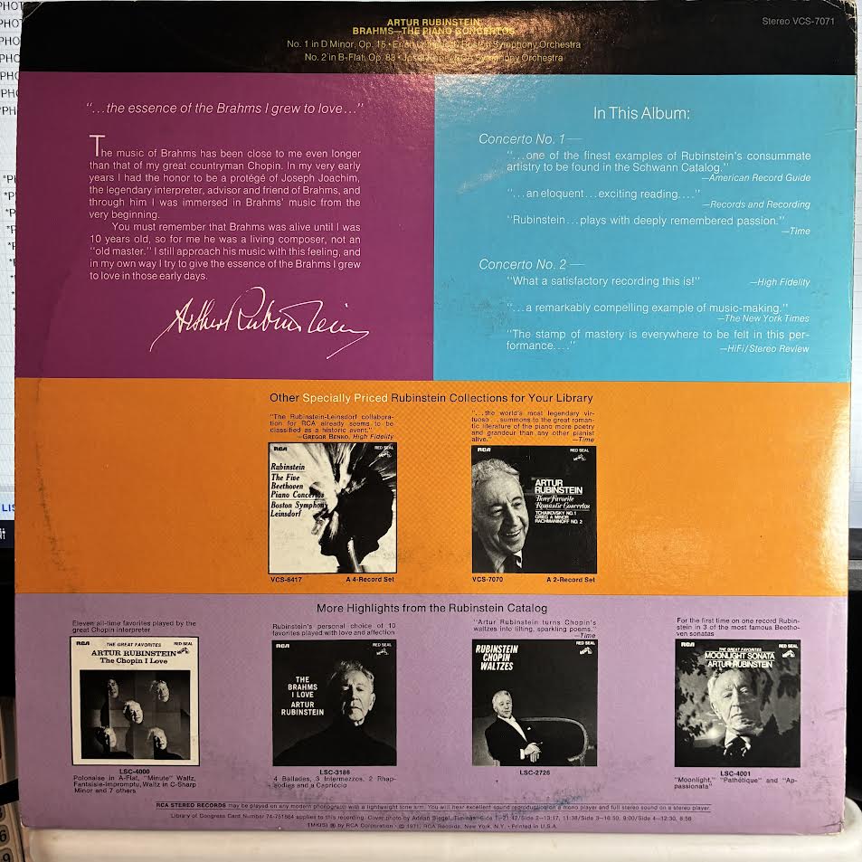 Arthur Rubinstein - The Piano Concertos, No. 1 In D Minor / No. 2 In B-Flat (VINYL) | Near Mint (NM or M-) Excellent (EX)