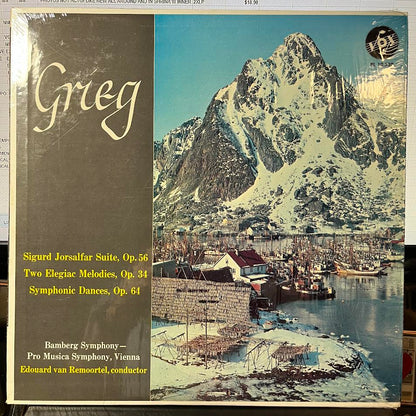 Edvard Grieg - Sigurd Jorsalfar Suite, Op. 56 | Two Elegiac Meolodies, Op. 34 | Symphonic Dances, Op. 64 (VINYL) | Near Mint (NM) Near Mint (NM)