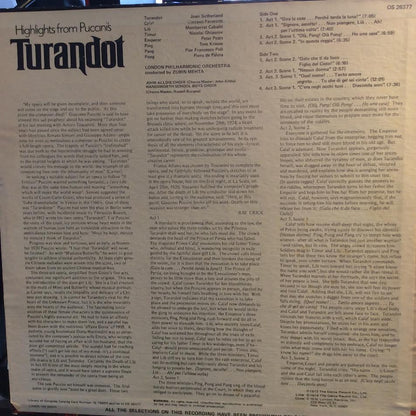 Giacomo Puccini - Turandot Highlights (VINYL) | Near Mint (NM) Excellent+ (EX+)