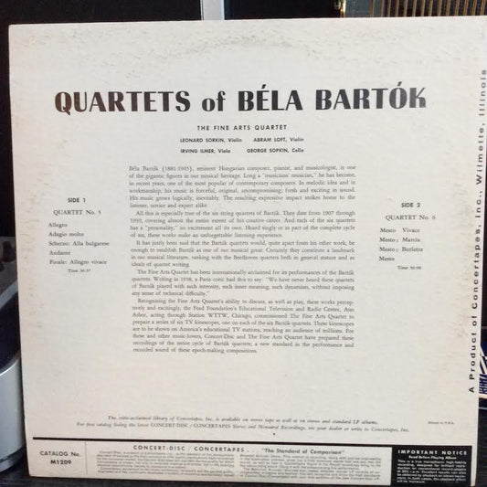 String Quartets No. 5, No. 6 (VINYL) | Near Mint (NM or M-)