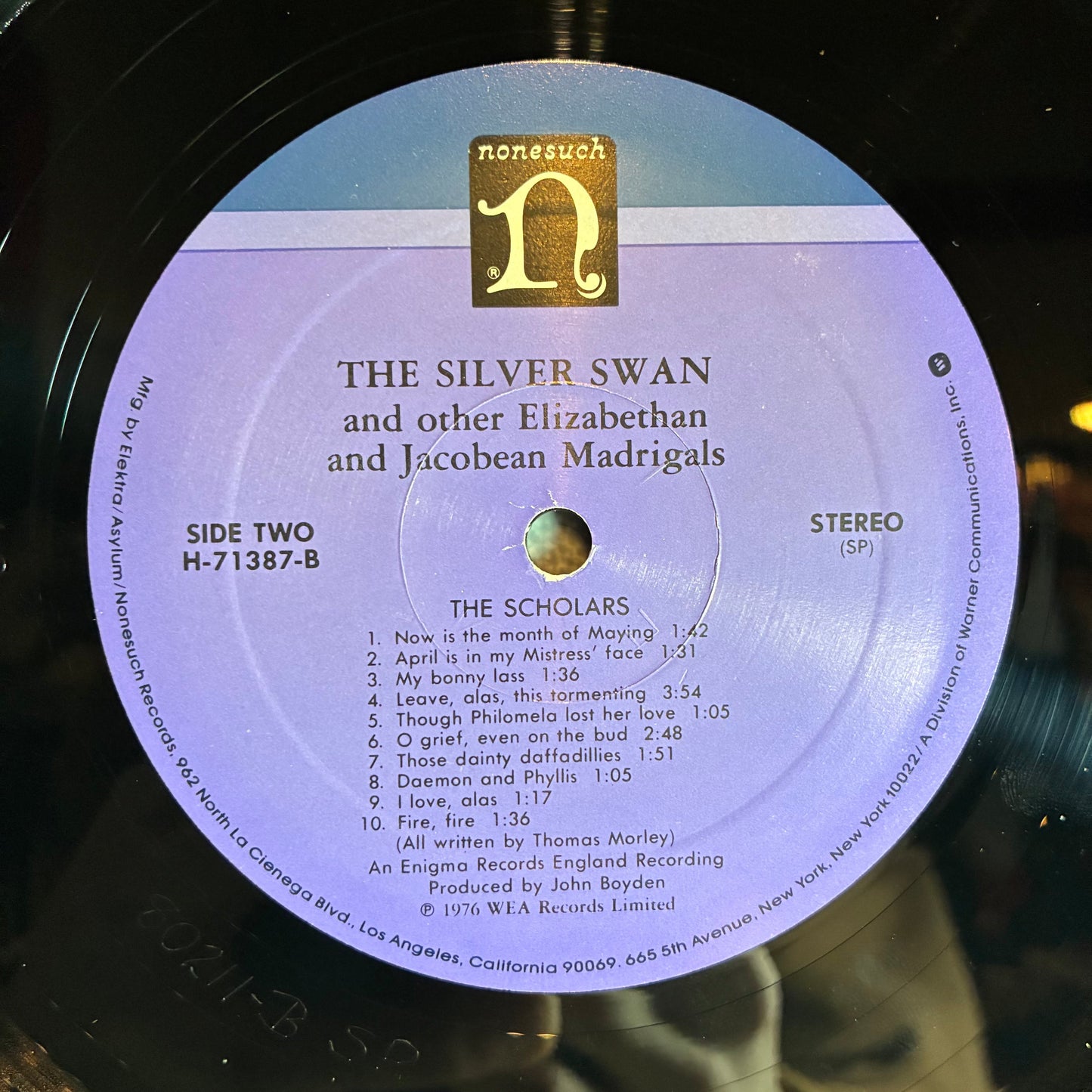 The Scholars (3) - The Silver Swan (And Other Elizabethan And Jacobean Madrigals) (VINYL) | Near Mint (NM or M-)