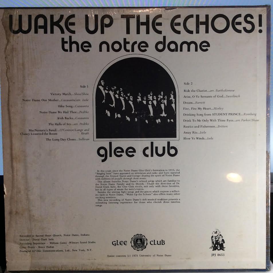 The Notre Dame Glee Club - Wake Up The Echoes! (VINYL) | Near Mint (NM) Near Mint (NM)