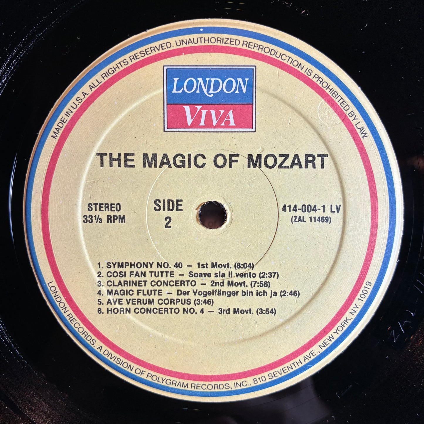 Vienna Mozart Academy - A Little Night Music, The Magic Of Mozart (VINYL) | Near Mint (NM or M-) Very Good Plus (VG+)