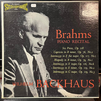 Johannes Brahms - Brahms Piano Recital (VINYL) | Near Mint (NM or M-) Excellent+ (EX+)